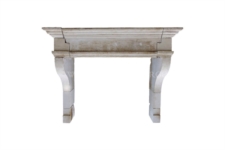 ANTIQUE FIREPLACES OF BOURGOGNE LIMESTONE, FURTHER MODELS ON REQUEST. COPY HAND-WORKED. PRICE $ 6,000